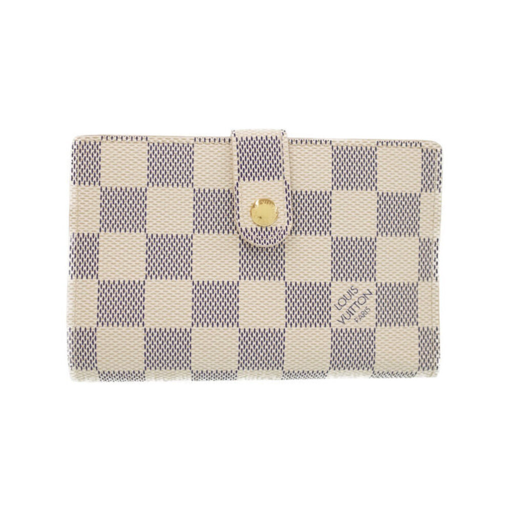 Louis Vuitton Damier Azur White Portefeuille Viennois Clasp Wallet